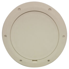 DPI 8-1/8" Pry-Out Cover/Deck Plate, Marine Creamy White